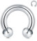FECTAS PA Ring Prince Albert Piercing Hufeisen mit Innengewinde 00G 19mm Chirurgenstahl Körperschmuck für Männer Frauen