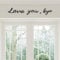 Ecqizer Love You Bye Sign Metal Wall Decor 29.5 x 4.9 inches
