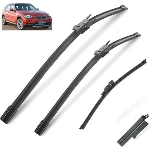 Limpiaparabrisas Compatible con BMW X1 E84 2009-2015 24+19+12 limpiaparabrisas trasero delantero cepillos cortador accesorios 2009 2010 2011 2012 2013 2014 2015, Escobilla limpiaparabrisas para to