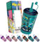 Pipeeto Vaso con Pajita para Niños 480ml, Verde | Botella Agua Infantil Reutilizable con Pajita, a Prueba de Fugas, Libre de BPA, Apto Para Lavavajillas | Vaso Entrenamiento Bebes de Dinosaurios