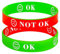Gemi Silicone Wristbands, Rubber Wristbands for Children Adults, Mental Health Bracelet Set of 2, Non Verbal Communication Aids, Wrist Bands for Kids, Anger Management Toys Favours School Supplies