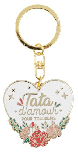 Manahia Porte Clés Cadeau Tata - Tata d'Amour pour toujours - Porte-clefs tante - Annonce Grossesse Tata - Cadeau Noël, Anniversaire tata - Soeur - Frangine - Tante