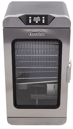Char-Broil Elektro-Räucherofen Digital Smoker 2.0 mit 4 Räucherrosten | Bis zu 8 Stunden räuchern, Präzise Temperaturregelung 37-135°C, Kerntemperaturfühler, Große Räucherbox