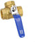 3-Wege-Kugelhahn Messing T-Port L-Port Kugelhahn für Wasser Öl Gas, 1/4 Zoll, 3/8 Zoll, 1/2 Zoll, 3/4 Zoll, 1 Zoll Messing-Kugelhahn (DN20 L-Typ)