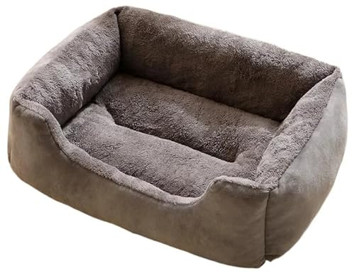 leaderss Bed Pet,Pet Bed Sofa Cat Beds Dog Sofa Soft Pet Square Plush Kennel Warm Thickened Cat Bed Washable Plush Medium Small Dog Bed House Pet Supplies(Grey,60x45cm)