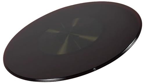 TRAGLO Runder Drehteller aus gehärtetem Glas, Tischplatte, Drehtablett, 12 mm dick, Küchen-Servierplatte, großer Lazy Susan für Esszimmer und Hotel, braun(90cm(35.4in))