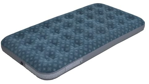 DIMAR Garden Luftmatratze für Doppelbett, aufblasbar, für Camping, gemusterte Beflockung, Blau