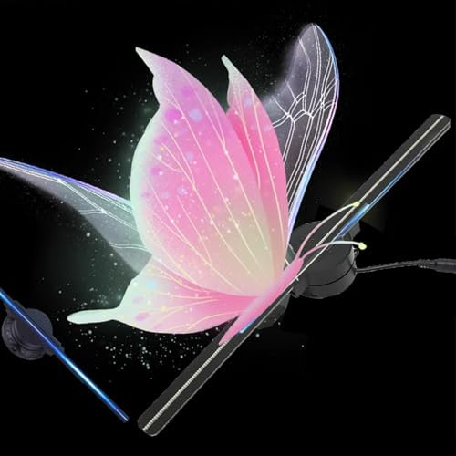 Proiettore A Ventola A LED Con Ologramma 3D, Albero Di Natale Olografico 3D, Immagini Personalizzate Con Ologramma 3D Per Negozi, Bar, Halloween, Display Pubblicitario Per Feste,2PCS