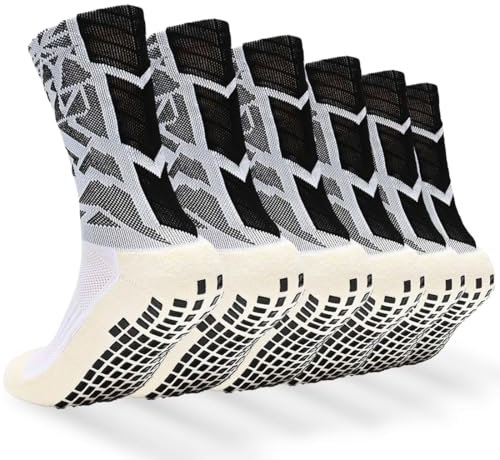 LuLiyLdJ 3 Pares Calcetines de Fútbol, ​​Calcetines Deportivos Transpirables para Hombres y Mujeres, Calcetines de Fútbol Antideslizantes para Fútbol Baloncesto Senderismo Fitness Calcetines de Baile