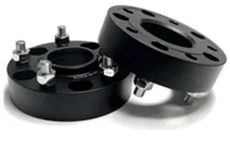 Entretoises Roue Entretoises De Roue Noir Argent 2 Pièces 30mm Pour Jeep Pour Wrangler JK 2007-2017 Pour J207 Élargisseurs voie auto(Noir)