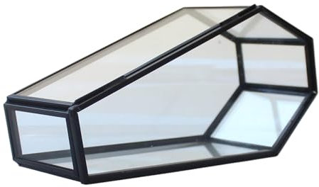 Navna Vintage Glas-Sarg-Box aus Glas, Vampir, Sarg, Schmuckschatulle mit Retro-Designs für Sammler