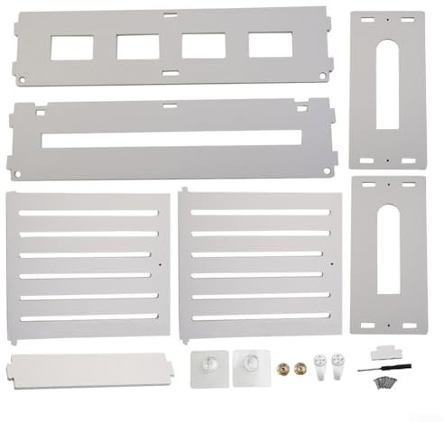 Wireless Router Rack Wall-Mounted WiFi Storage Box Cable Organizer TV Accessories Holder Heat Dissipation Design for Living Room Office (F)