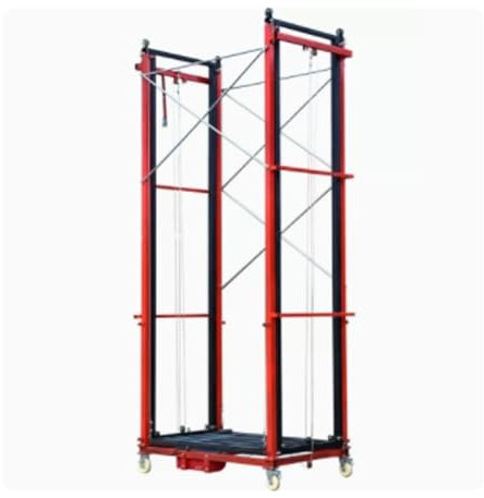 Andamio Elevador de andamio eléctrico móvil con ruedas giratorias con bloqueo, plataforma elevadora multifuncional for almacén, sitio de construcción, carga máxima 300 kg Elevador(Rise Height 1.5M)