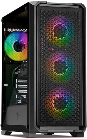 YEYIAN Gaming PC. Intel Core i5 14400F 4.7 GHZ, RTX 5060 8GB GDDR7, 2 TB NVMe, 32 GB DDR5 6000 MHz, 650W 80+ Gold, Windows 11 Home. Model YPI-VA44F0C-5601U
