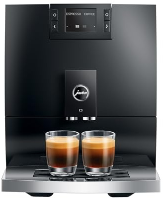 Jura - C3 Piano Black, Macchina da Caffè Automatica, Display con Testo, WiFi, 1.6L Serbatoio, 15 Bar, Professional Aroma Grinder, 1450W
