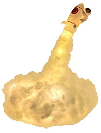 Hapivida Raketenförmiges Lampe, Spaceman Nachttischlampe, Knopfbatterie mit 3D Astronautenmodell für Zuhause, Wohnzimmer, Schlafzimmer, Kindergarten