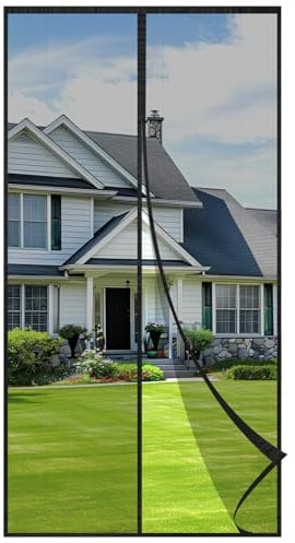 Velway Zanzariera Magnetica per Porta Finestra 90 x 210 cm | Tenda con Magneti, Rete Fine Traspirante, Si Chiude da Sola, Facile da Installare, Per Finestre e Porte da Balcone