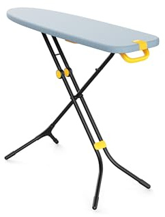 Joseph Joseph Glide Compact Bügelbrett, Höhenverstellbar, mit Hitzebeständiger Matte & Aufhängehaken, Grau