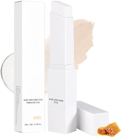 Color Changing Foundation Stick mit Pinsel, 2 in 1 Farbwechselnder Foundation Stick, Korean Foundation Makeup mit mittlerer bis voller Deckkraft, Gesichtsgrundierung für Natürlichen Teint (#1)