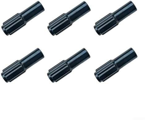 Aluminum Bicycle Shift Cable Adjuster Screws 6 Pack Fine Tuning Bolts For Front Rear Derailleur Systems Red Finish(Black)