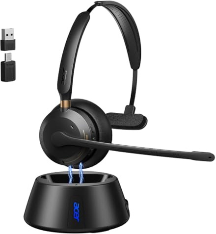 Wireless Headset with Mic for Work,Single Bluetooth Headset with Clear Call