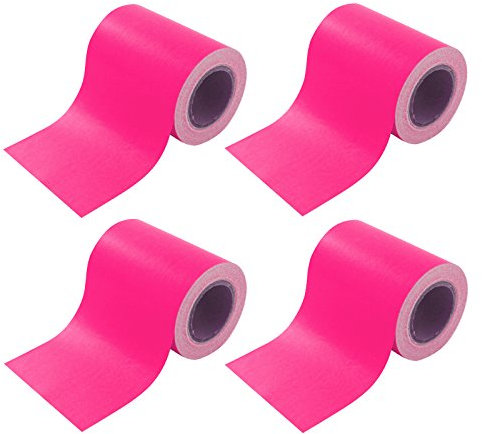 4er Pack Nachfüllrollen für Haftnotiz-Abroller Breite: 60 mm, 4 Rollen mit ca. 10 m Haftnotizen in Neonpink, Klebezettel, Haftzettel