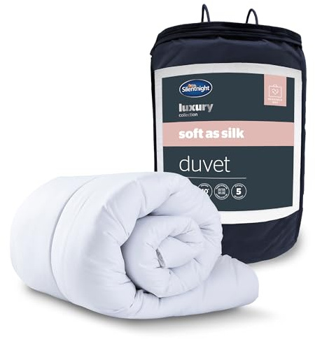 Silentnight Soft As Silk Single Duvet - 13.5 Tog Luxury Winter Quilt Duvet Thick Warm Cosy - Hypoallergenic and Machine Washable - Single