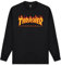 Thrasher Flame Long Sleeve Men's Long Sleeve T-Shirt Black/White