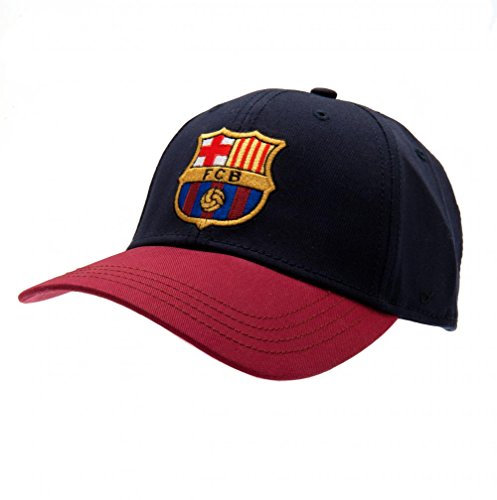 FC Barcelona Football Club Cotton Baseball Cap Hat Blue Maroon Badge Official