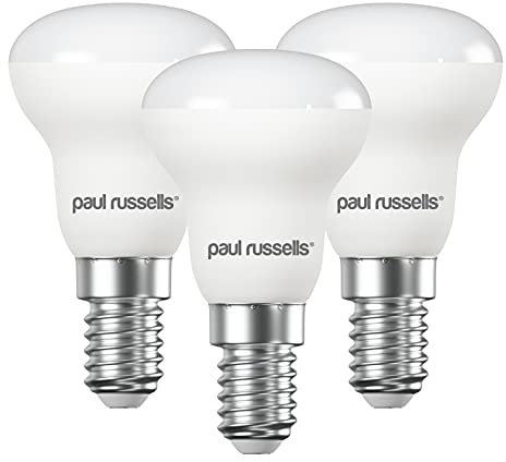 Paul Russells Daylight E14 Spotlight, 4.5W LED Reflector R39 Light, Small Edison Screw, 25w Equivalent, Energy Saving Bulbs SES, 325 Lumen, 6500K Frosted, 120° Beam Angle, Non-Dimmable, 3 Pack