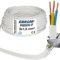 Tubo flessibile rotondo in plastica H05VV-F 3 x 1,5 mm2 3G1,5 (mm2) – Colore: bianco 5 m/10 m/15 m/20 m/25 m/30 m/35 m/40 m/45 m/50 m/55 m/60 m ecc. fino a 100 m in 5 metri a scelta