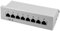 kwmobile Panneau de Brassage 8 Ports - Baie de Brassage RJ45 Cat 6 pour Câble Réseau - Boitier Montage Mural - Raccordement Blindé