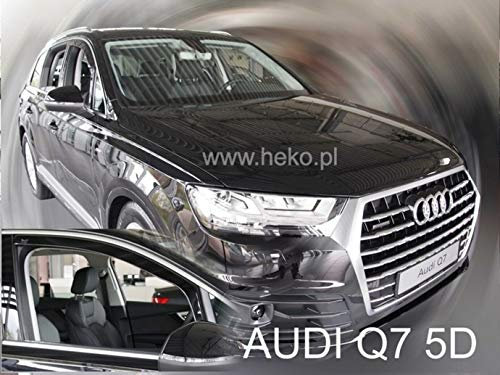 J&J AUTOMOTIVE | Windabweiser Passend Für Q7 ab 2015, Heko Regenabweiser, Getönt, Set 2-Teilig, Vorne, Aerodynamisch