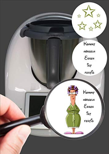 Knopf Aufkleber passend für Thermomix TM 6 Hausfrau nörgeln