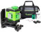 Huepar 3D Cross Line Self-Leveling Laser Level 3x360 Green Beam Three-Plane Leveling and Alignment Laser Tool-Switchable Vertical & Horizontal Lines, Li-ion Battery & Portable Tool Bag Included 503CG