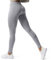 Aoxjox Damen-Leggings mit hoher Taille, für Workout, Fitnessstudio, nahtlose Leggings - Grau - Groß