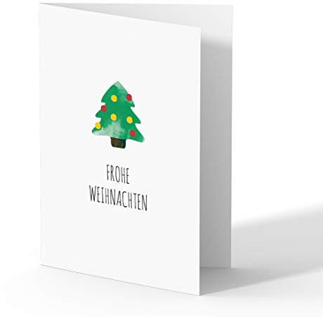 (20 x) Firmen Weihnachtskarten Geschäftlich Grußkarten Weihnachten - Christbaum