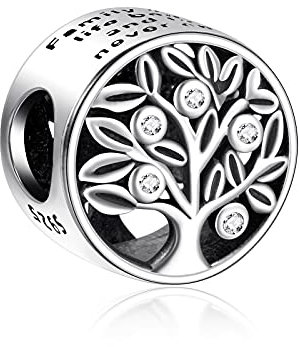 NINGAN I Love Family Charm si adatta Pandora Charms Bracelet 925 Sterling Silver Love Heart Charm - Festa della mamma compleanno gioielli regalo per le donne