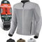 SHIMA OPENAIR Giacca Moto Donna Uomo- Leggera e Traspirante Giubbotto moto donna estiva in trete con protezioni per schiena, spalle e gomiti, con regolazione (Uomo, Grigio, 3XL)