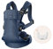 BABYBJÖRN Babytrage Harmony, 3D-Netzstoff, Marineblau mit Lätzchen