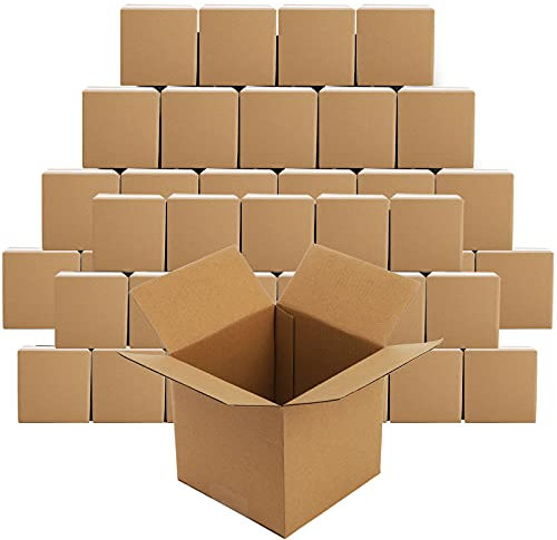 Peohud 30 Pack 5x5x5 Mailing Boxes Triple Wall, Small Cardboard Shipping Boxes, Corrugated Carton Box for Storage, Mugs Packing, Shipping, Square, Brown, 13 x 13 x 13cm