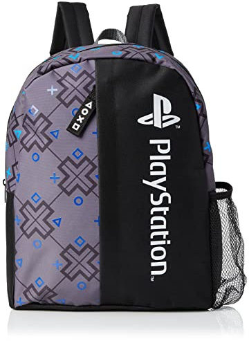 PlayStation Travel Backpack for Boys and Teenagers, Gaming Gift, School Bag in Grey, 40cm x 30cm x 13cm
