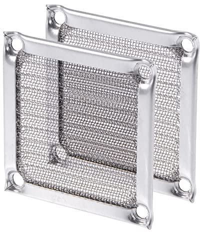 sourcing map 60mm Computer Fan Filter Grills Stainless Steel Mesh Dustproof Case Cover for Computers, Pack of 2