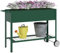 Outsunny Mesa de Cultivo 109x44x80 cm Huerto Urbano Elevado con 2 Ruedas Estante y Asa para Cultivo Plantas Flores Verduras Verde