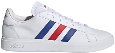 adidas Grand Court Base 2.0 Shoes, Zapatos Hombre, Cloud White/Royal Blue/Vivid Red, 43 1/3 EU