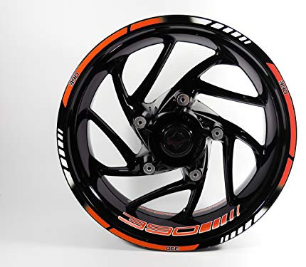 BIKE-label Felgenrand Aufkleber Set orange kompatibel für KTM 390 Duke X710037