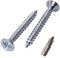 SKIR'CO Lot de 1100 vis à bois en acier zingué 3,5 x 30 mm Tête fraisée Pozidriv Vis à panneaux d'aggloméré PZ entièrement filetées (1100, 3,5 x 30 mm)