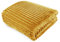 FEBE Kuscheldecke Senfgelb 160x200 cm Flauschig Tagesdecke Fleecedecke Flanell Decke Sofadecke Für Couch Wohndecke Wendedecke als Sofaüberwurf oder Wohnzimmerdecke