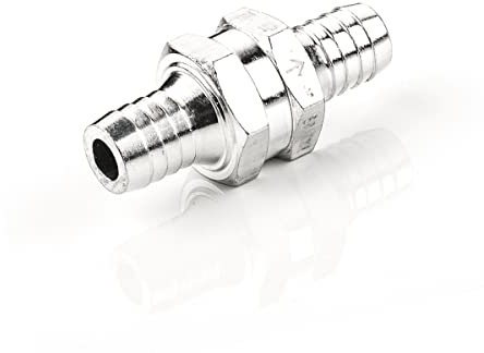 LST Rückschlagventil aus Aluminium mit 12mm Durchmesser für Kraftstoff, Öl, Wasser, und Luftleitungen – Einweg-Flusskontrolle Ventil für Benzin, Diesel und Vakuumsysteme