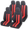 Auto Accessori Lupex - Copri sedili Auto Universali LS07 | Colore Rosso | Set Anteriori e Posteriori | Poliestere | No Suv